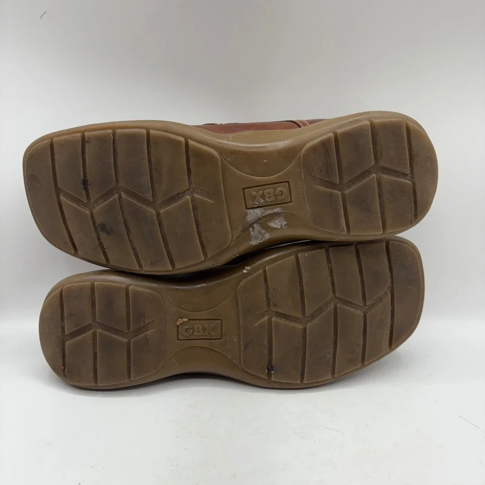 GBX Henley Mens Brown Leather‎ Slip On Loafer Driving Moc Shoes Size 10M